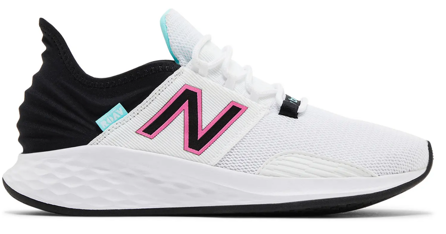 New Balance Women's Fresh Foam Roav 'White Black Surf' Sneakers - Size 6.5W