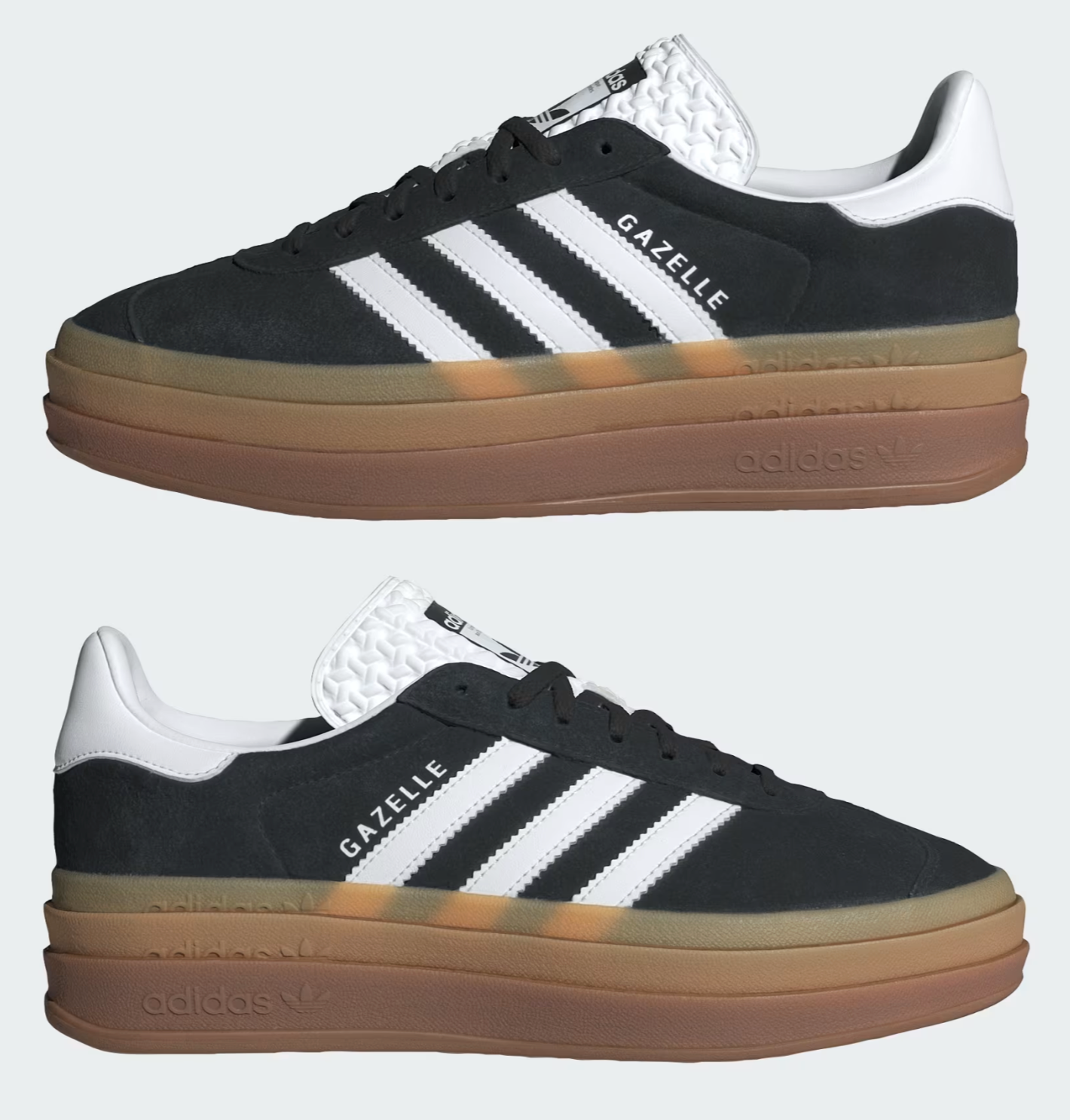 Adidas Women's Bold Gazelle 'Black White Gum' Sneakers - Size 11W