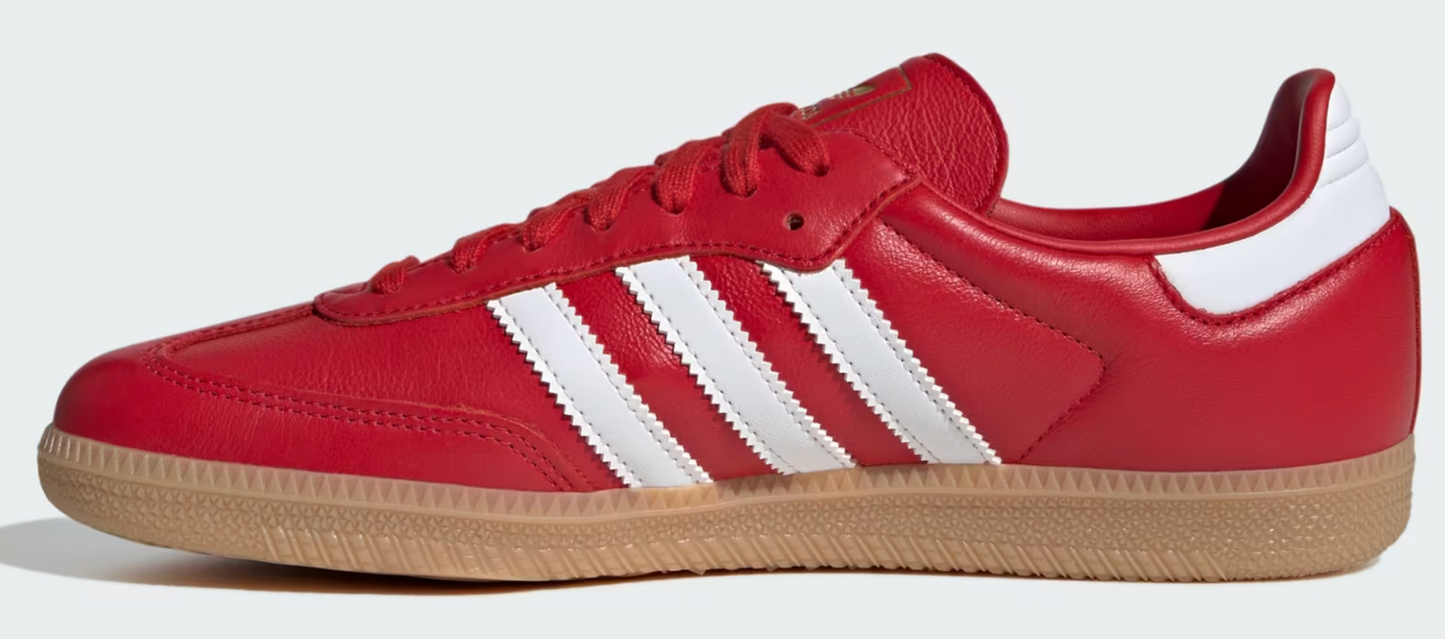 Adidas Samba OG 'Red/White Gum Bottom' Sneakers - Size 8.5M