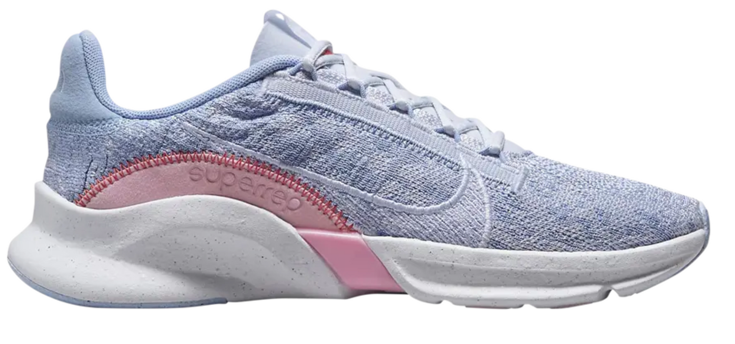 Nike Women's SuperRep Go Flyknit Next Nature 'Grey/Pink' Sneakers - Size 6W