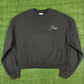 RHUDE Authentic Embroidered Crewneck Sweater-Vintage Black- Size Large MSRP:$680.00
