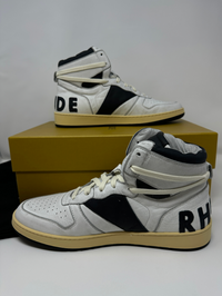 RHUDE Authentic Rhecess High Sneaker 'White Black' MSRP $685.00 Size 9 Mens Shoe