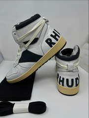 RHUDE Authentic Rhecess High Sneaker 'White Black' MSRP $685.00 Size 7 Mens Shoe