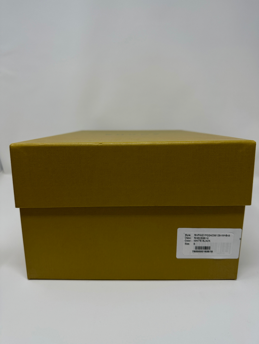 RHUDE Authentic Rhecess High Sneaker 'White Black' MSRP $685.00 Size 7 Mens Shoe