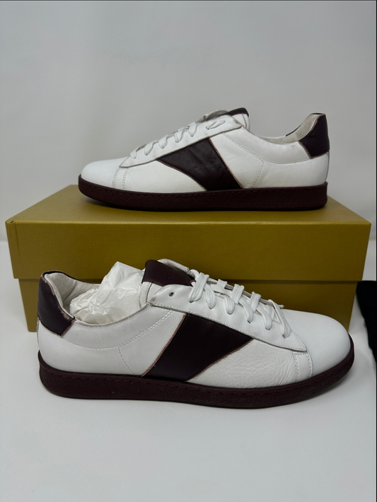 Rhude Court Shoe - White/Maroon MSRP $670