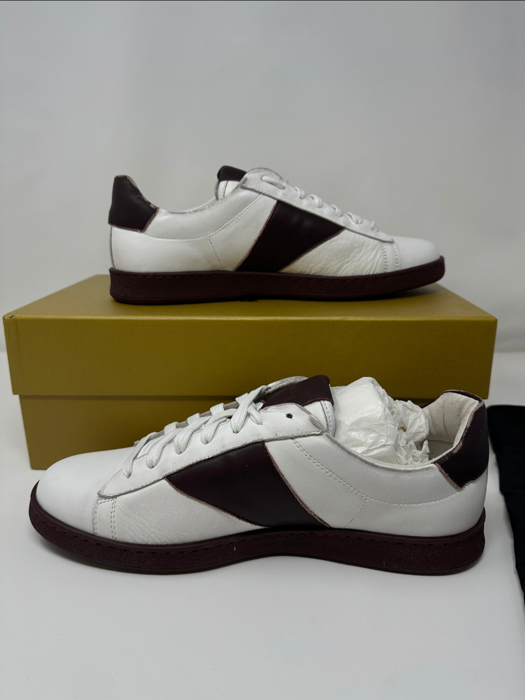 Rhude Court Shoe - White/Maroon MSRP $670