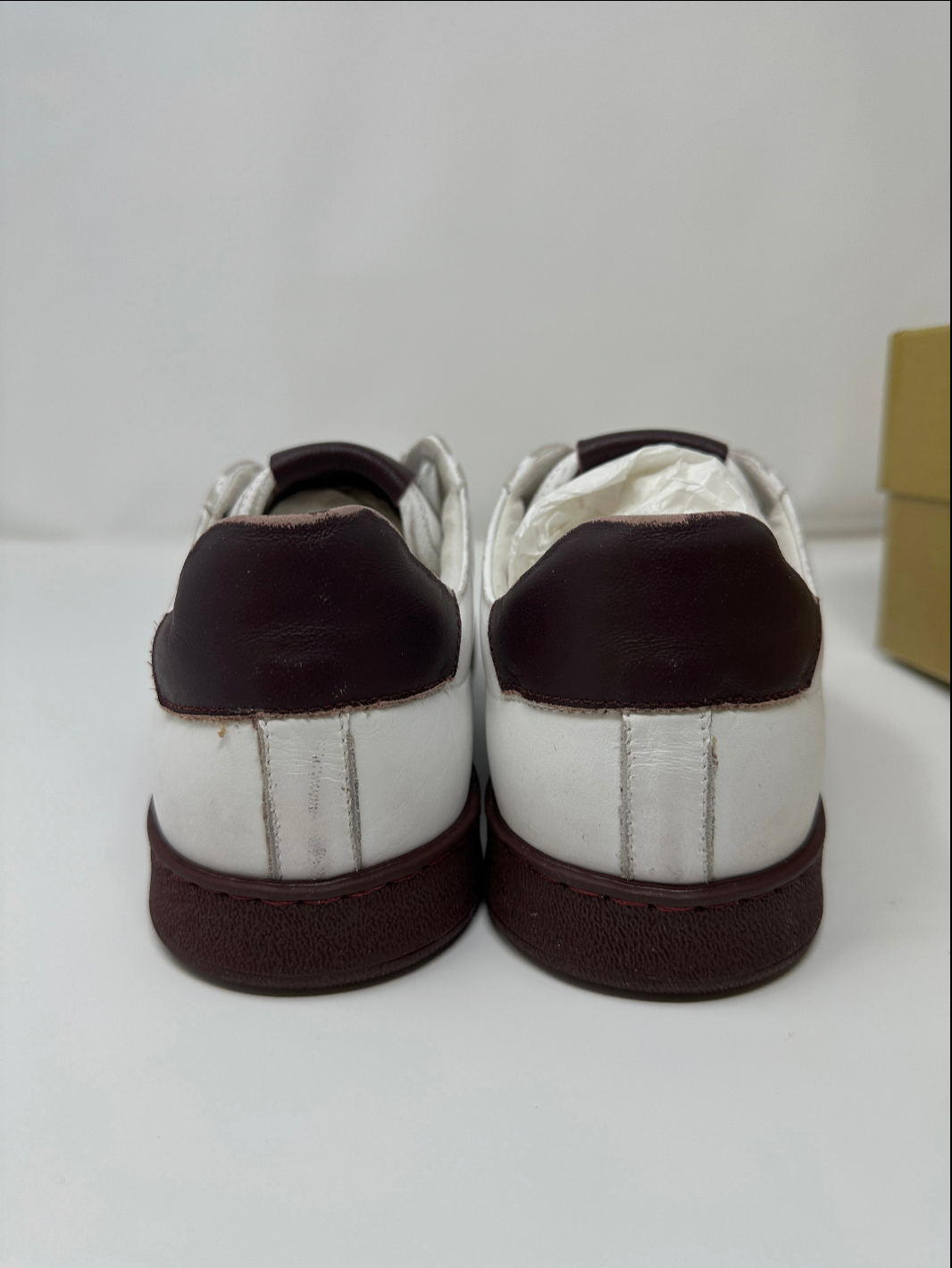 Rhude Court Shoe - White/Maroon MSRP $670