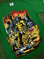 Warren Lotas X Designer 'Castle Siege' Green S/S T-Shirt - Size Medium