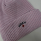 Noah NY Brand New Marled Logo Pink Beanie - One Size