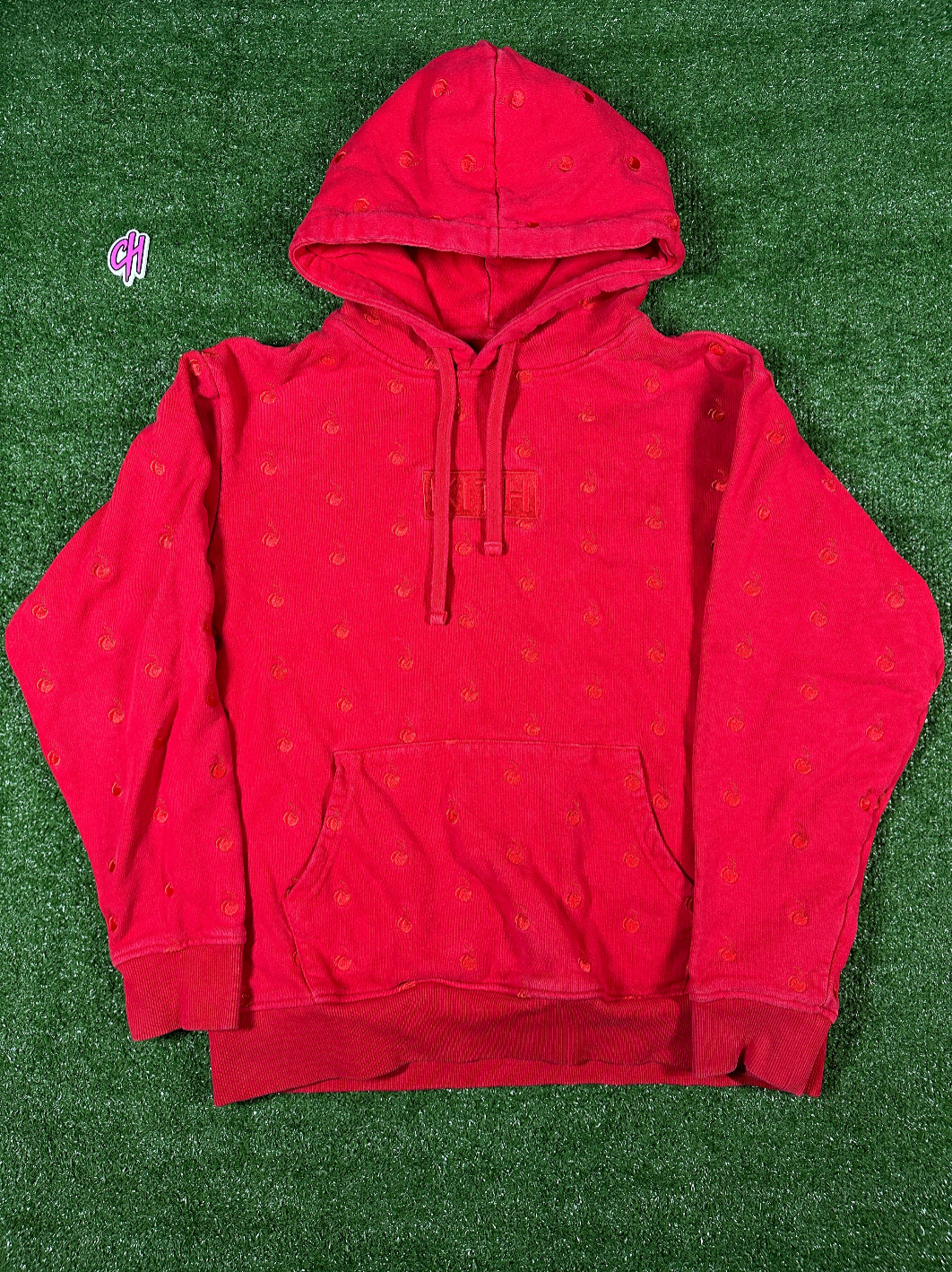 Kith X Cherry Coca-Cola Box Logo Men's Pullover Hoodie - Size Medium