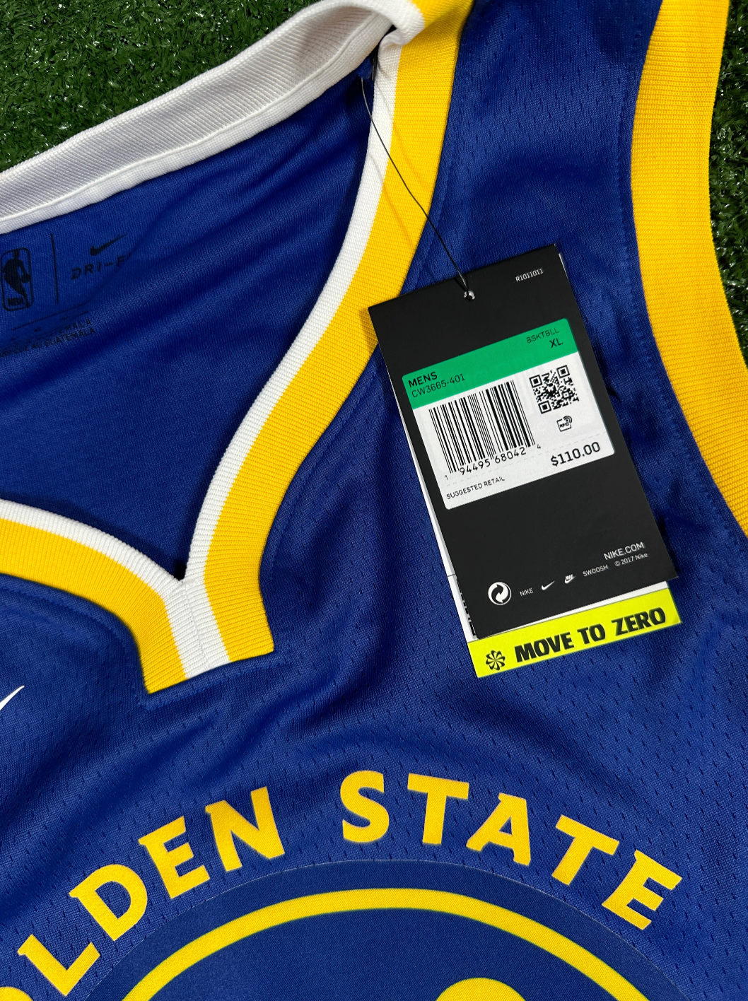 Nike Dri-Fit NBA Golden State Warriors Stephen Curry Jersey - Size XL