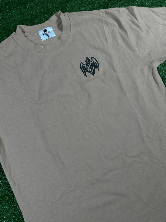 Warren Lotas 'Bat Logo' Men's Tan S/S T-Shirt - Size Medium