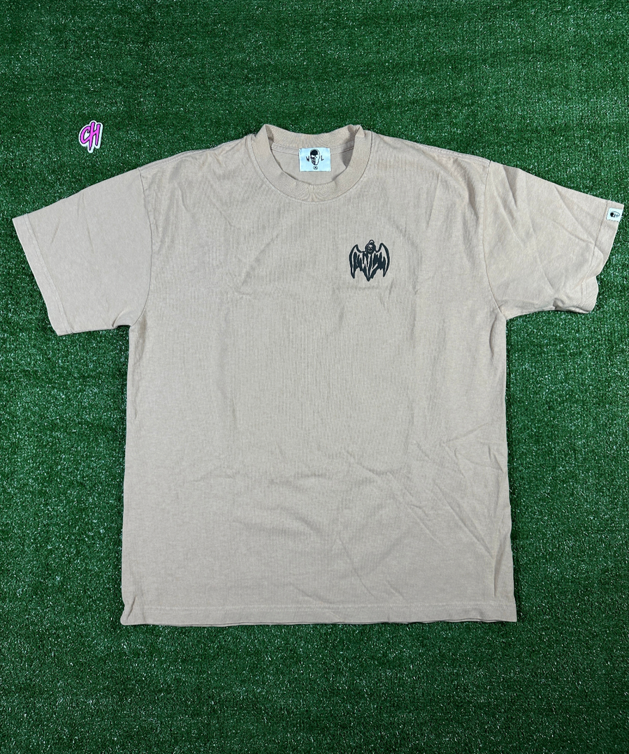 Warren Lotas 'Bat Logo' Men's Tan S/S T-Shirt - Size Medium