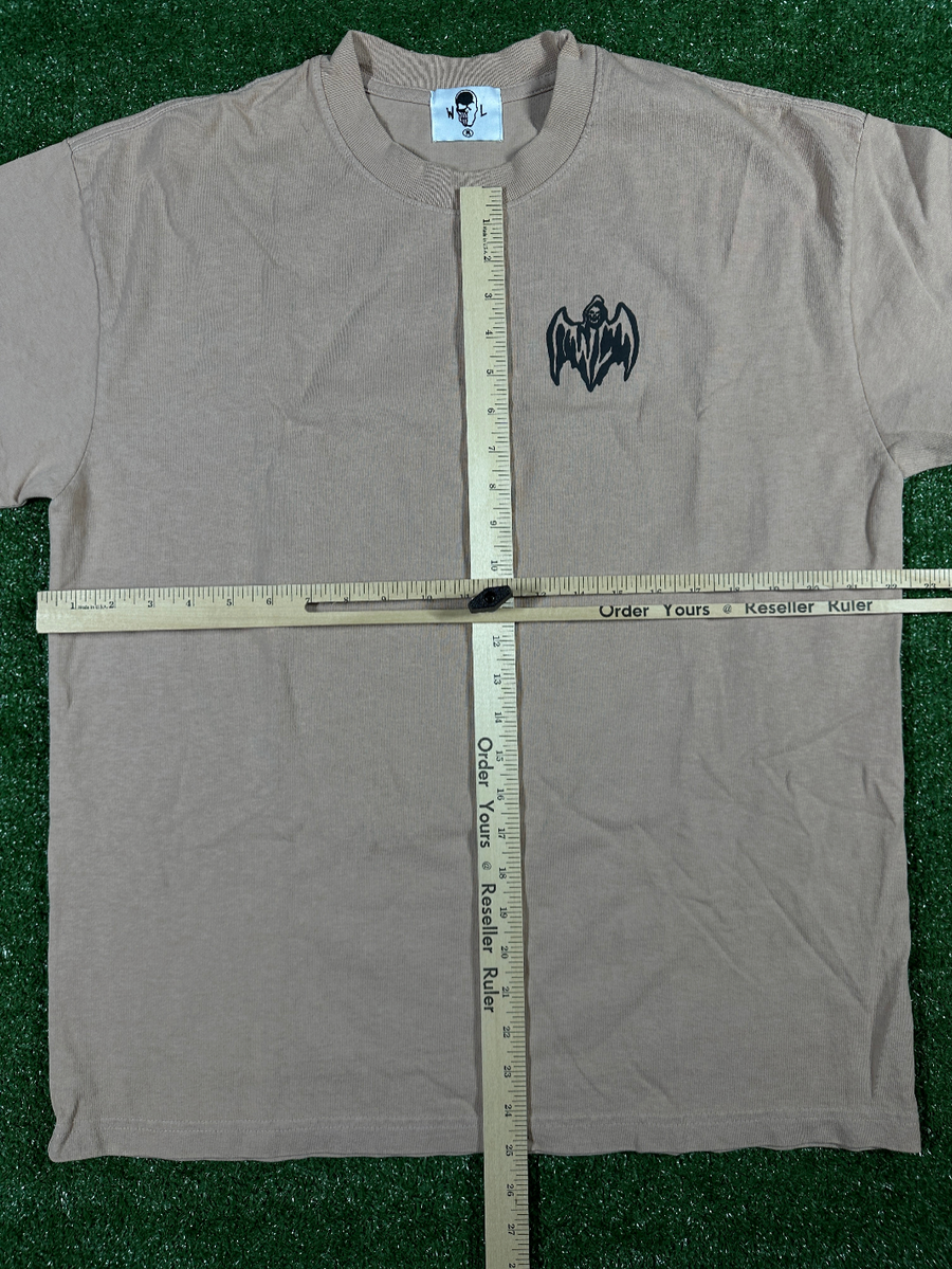 Warren Lotas 'Bat Logo' Men's Tan S/S T-Shirt - Size Medium
