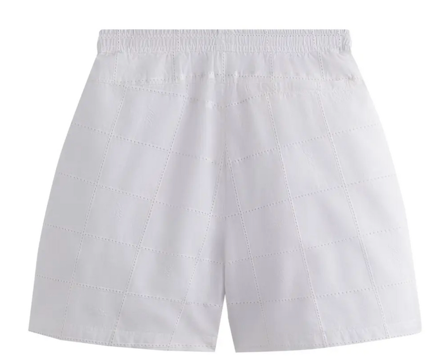 Kith Windowpane Eyelet Active Short 'White' Size Small BRAND NEW