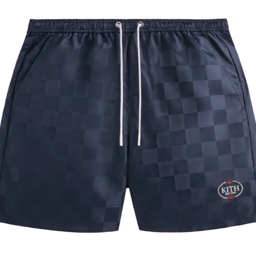 Kith Collins Nylon Pull-Up Drawstring Shorts - Nocturnal Navy - Size Small