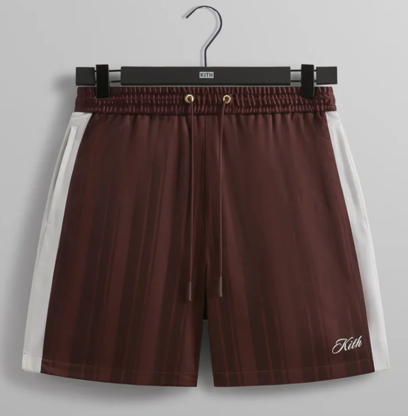 Kith Pinstripe Tricot Active Men's Shorts - Magma Red - Size Small