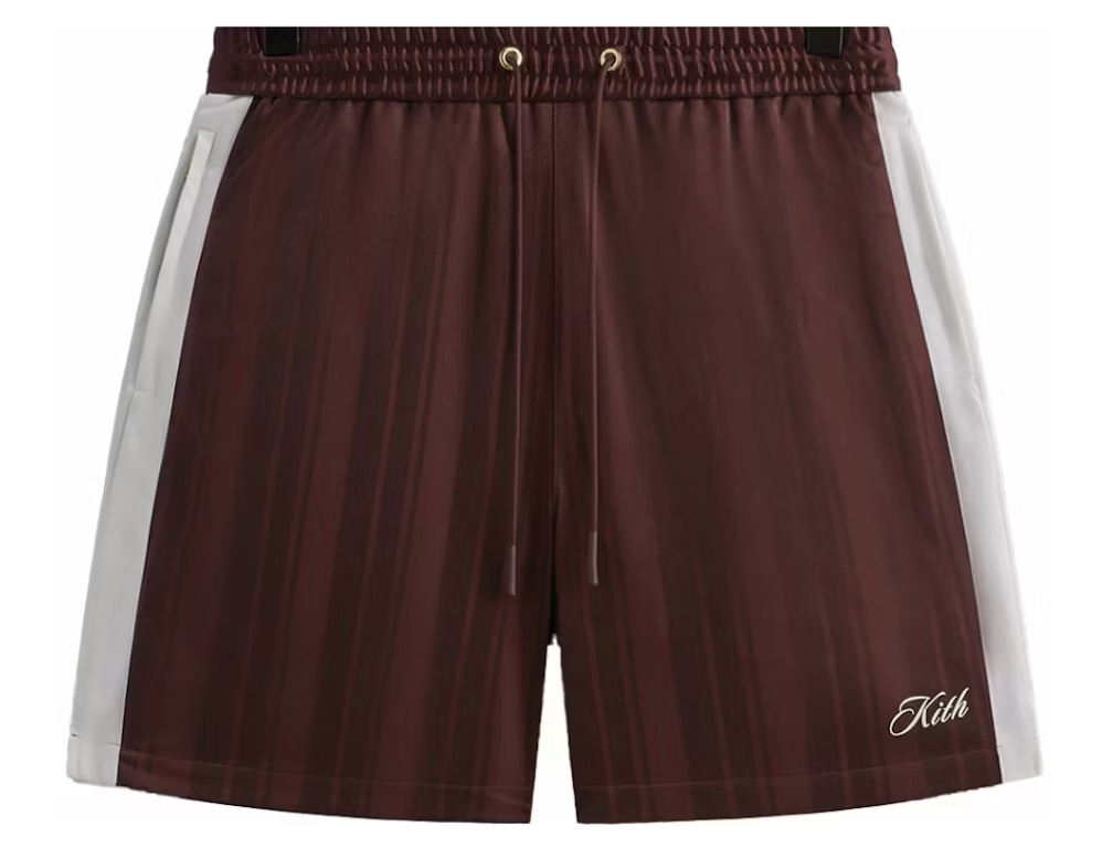 Kith Pinstripe Tricot Active Men's Shorts - Magma Red - Size Small