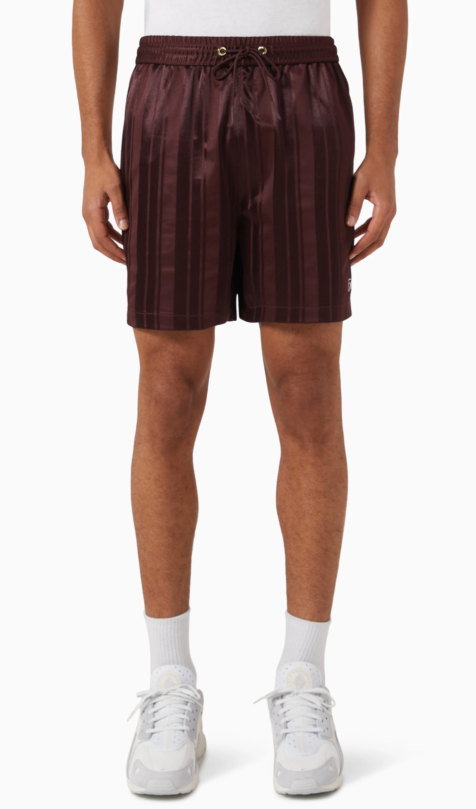 Kith Pinstripe Tricot Active Men's Shorts - Magma Red - Size Small