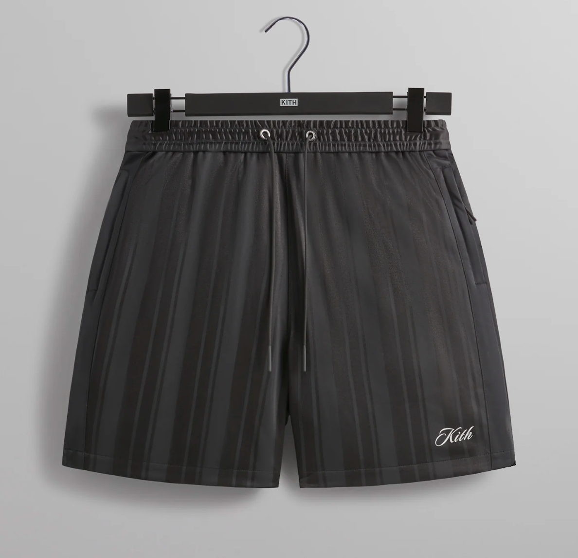 Kith Pinstripe Tricot Active Men's Shorts - Carbon - Size Small