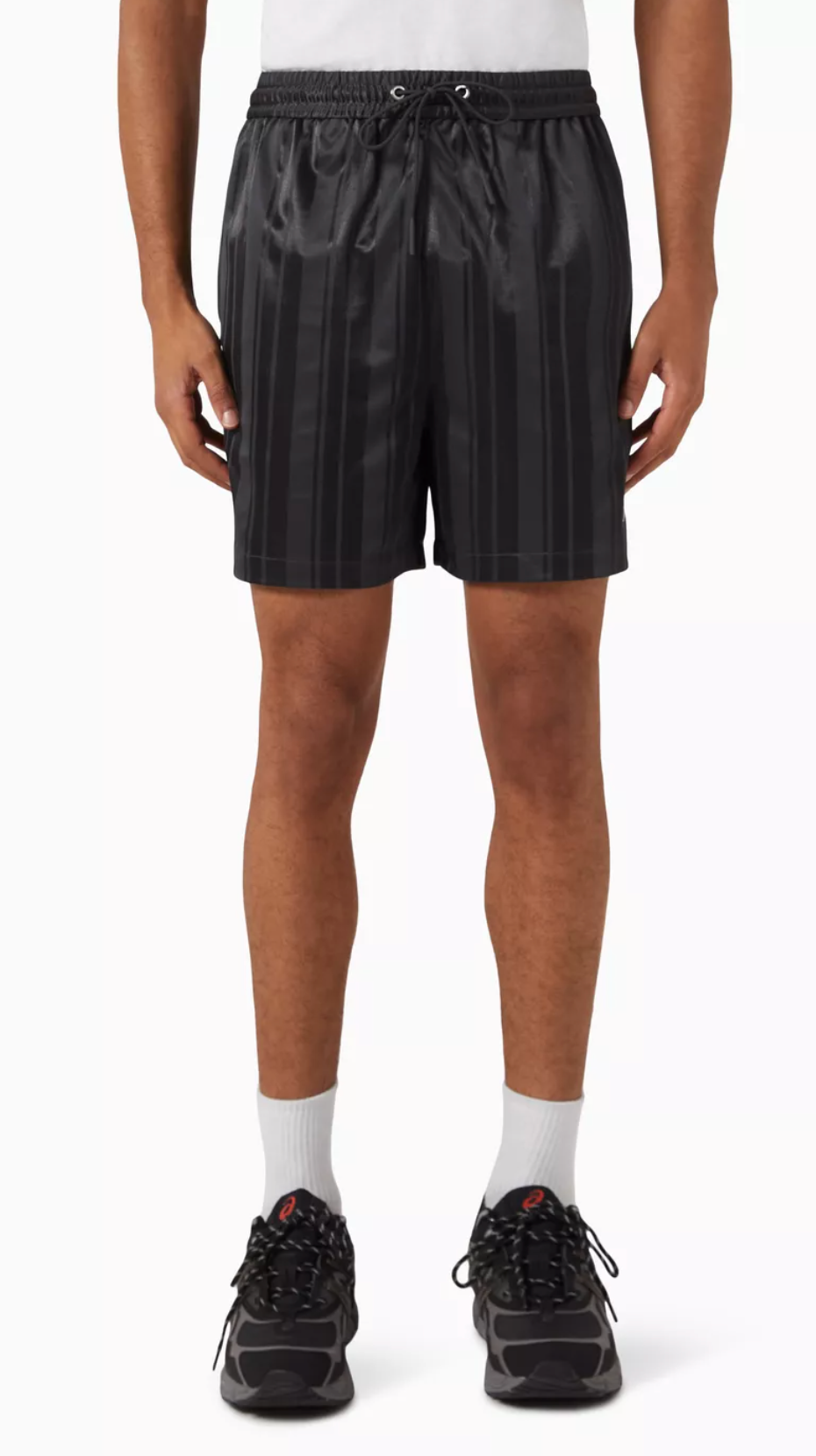 Kith Pinstripe Tricot Active Men's Shorts - Carbon - Size Small