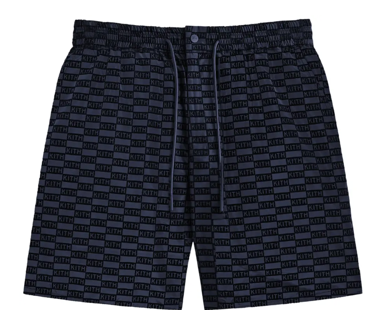 Kith Flocked Monogram Mason Short 'Nocturnal' Size Small BRAND NEW