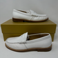 RHUDE Authentic Men's Slip On White Leather Penny Loafer Size 12M MSRP $595