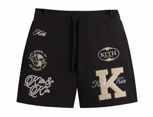 Kith Fleece Curtis Short Black Size Small BRAND NEW