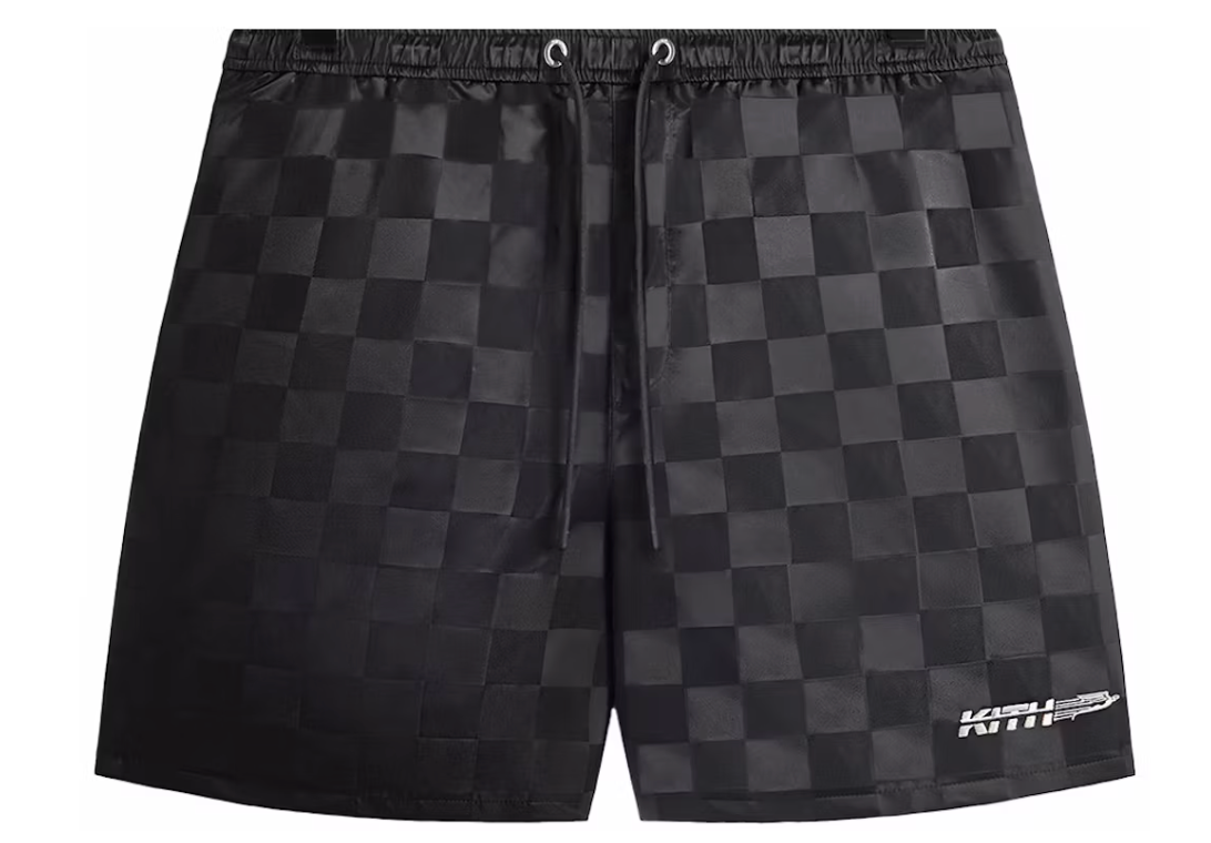 Kith Checkered Satin Collins Men's Shorts - Size Small
