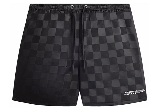 Kith Checkered Satin Collins Men's Shorts - Size Small