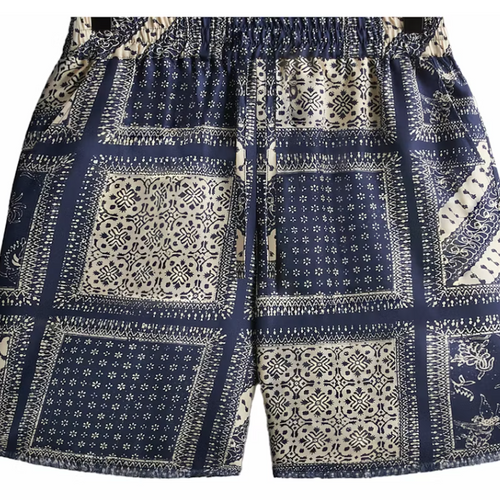 Kith Silk Twill Lewis Men's Shorts - Vista Navy - Size Small