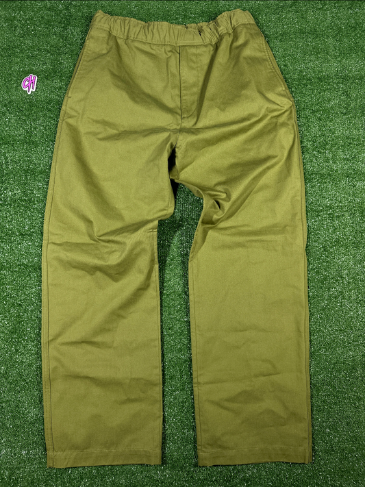 Moncler Men's Pantelone Sportivo Olive Brand New Pants - Size Medium