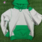 Noah NY Color Block 'Grey/Kelly Green' Pullover Hoodie - Size Small