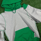 Noah NY Color Block 'Grey/Kelly Green' Pullover Hoodie - Size Small