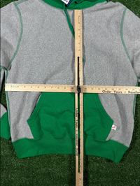 Noah NY Color Block 'Grey/Kelly Green' Pullover Hoodie - Size Small