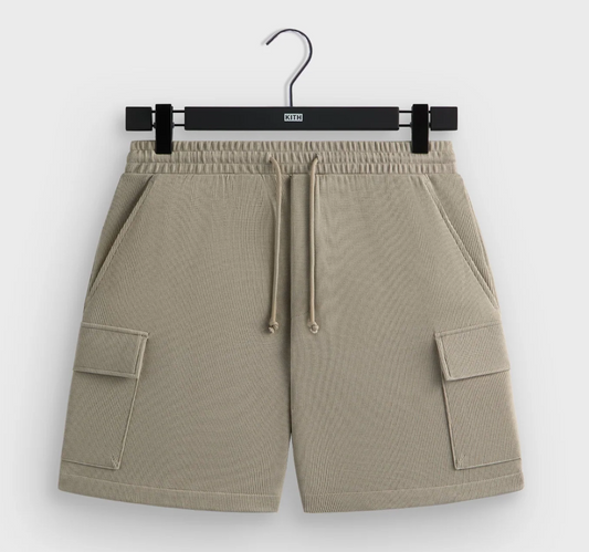 Kith Micro Waffle Fairfax Cargo Shorts Sandrift Size XL BRAND NEW