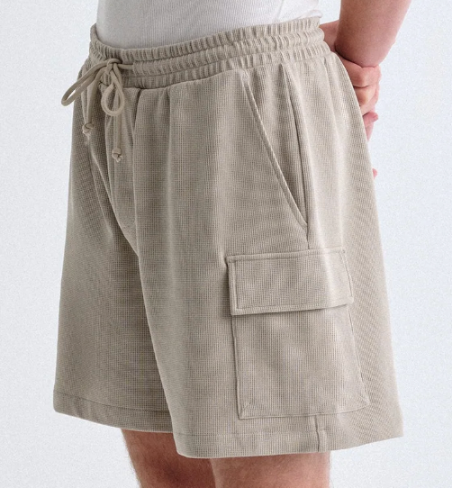 Kith Micro Waffle Fairfax Cargo Shorts Sandrift Size XL BRAND NEW
