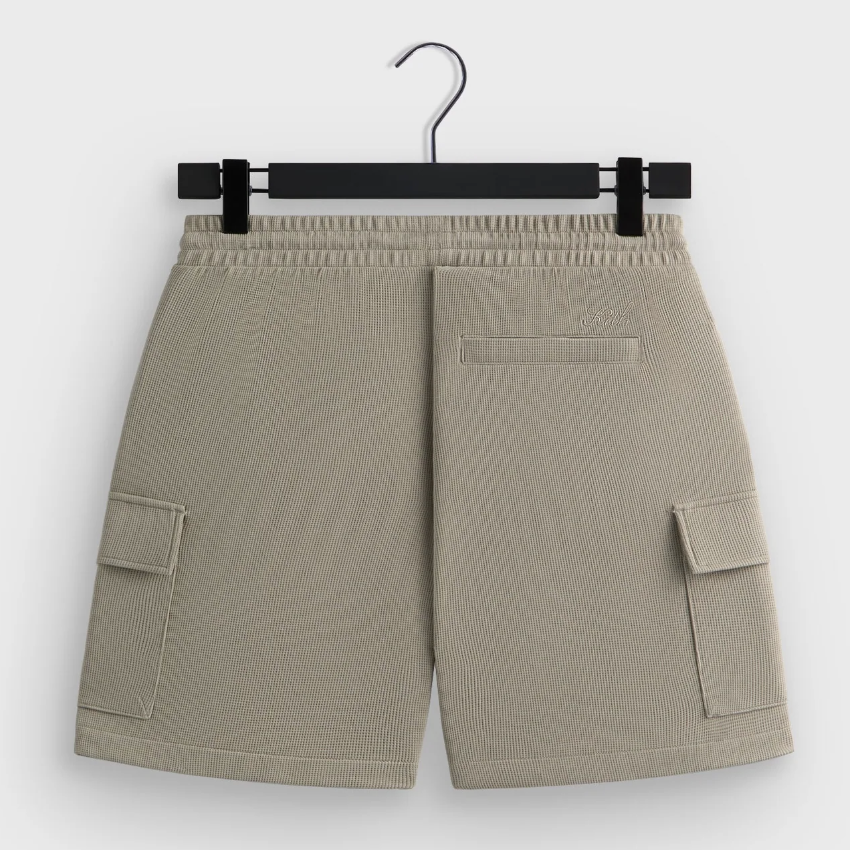 Kith Micro Waffle Fairfax Cargo Shorts Sandrift Size XL BRAND NEW