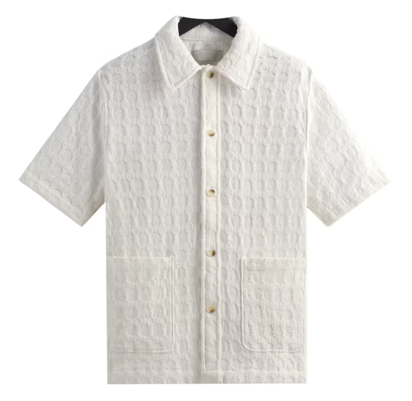 Kith Honeycomb Dobby Boxy Collared Overshirt Skill Size Small BRAND NEW
