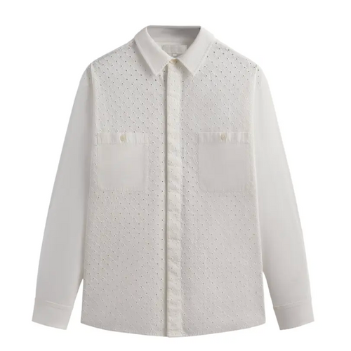 Kith Lattice Floral Long-Sleeve Apollo Shirt 'Silk' Size Small