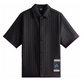 Kith Pinstripe Woodpoint Shooting Shirt Black Size Small Mens BRAND NEW