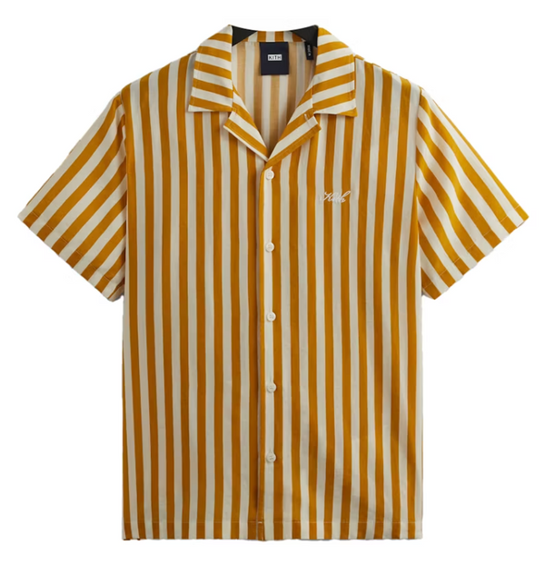 Kith Striped Thompson Camp Collar Shirt Flash Size Small