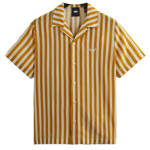 Kith Striped Thompson Camp Collar Shirt Flash Size Small