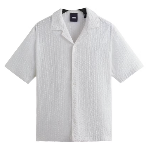 Kith Embroidered Voile Thompson Camp Collar Shirt (SS23) White Size Small BRAND NEW