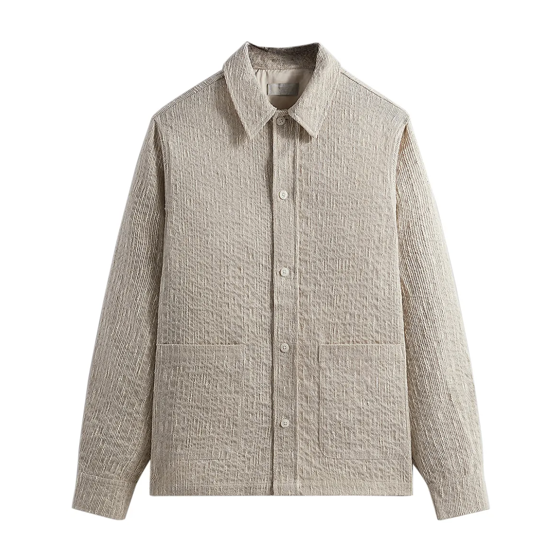 Kith Slub Boucle Boxy Collared Overshirt 'Canvas' Size Small BRAND NEW