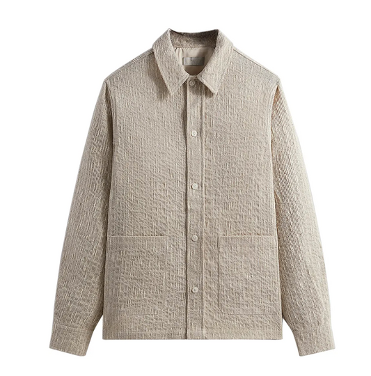 Kith Slub Boucle Boxy Collared Overshirt 'Canvas' Size Small BRAND NEW
