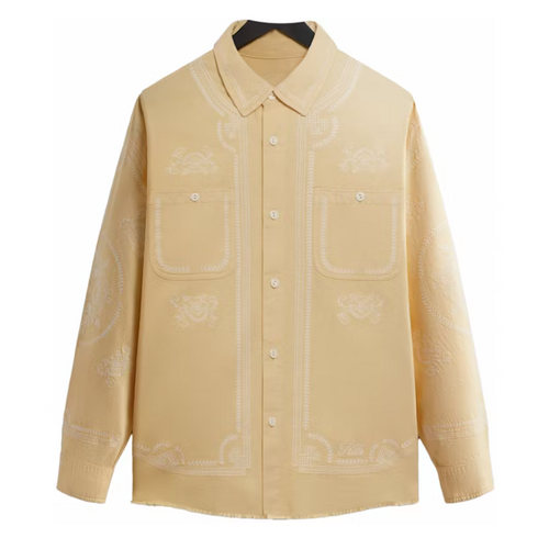 Kith Raw Hem Denim Apollo Shirt Blonde Size Small