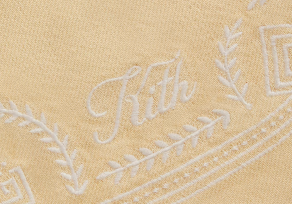 Kith Raw Hem Denim Apollo Shirt Blonde Size Medium