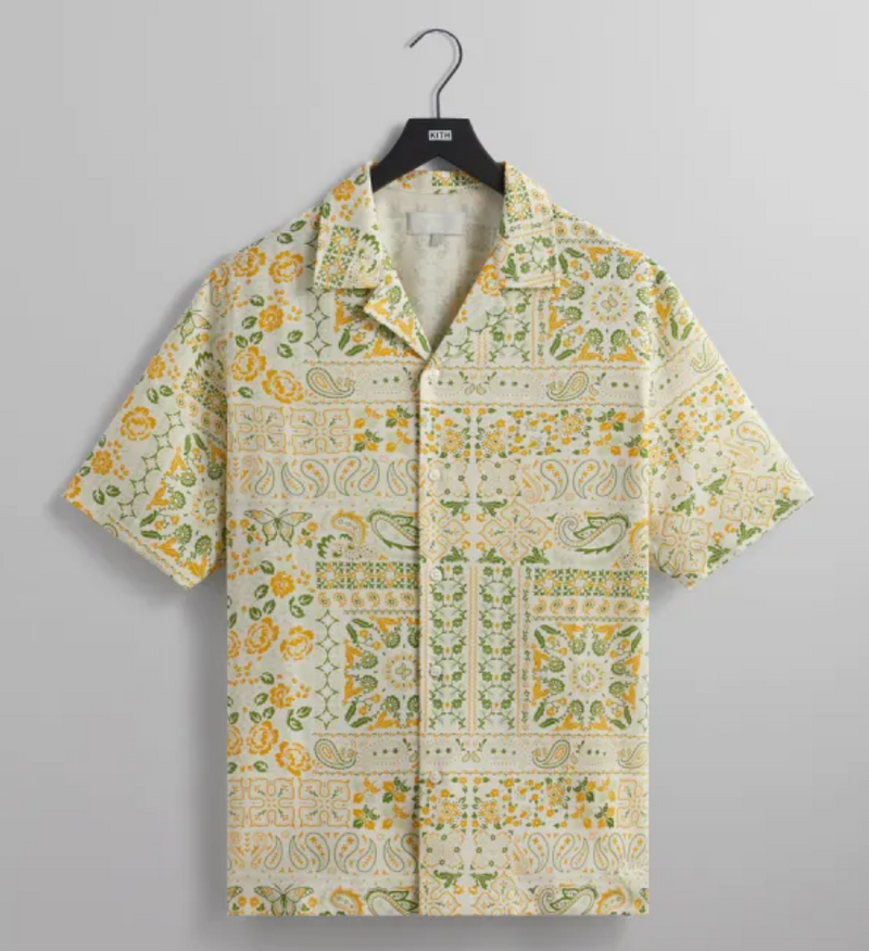 Kith Silk Lyocell Thompson Camp Collar Shirt - Opulence Size Medium
