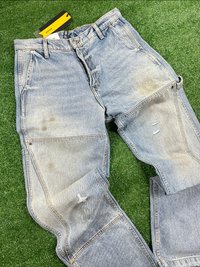 RHUDE Authentic Reza Denim Double Knee Indigo Pants Mens Size Medium MSRP:$975.00